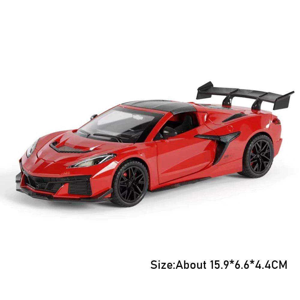 1:32 Scale C8 ZR1X C2 Model Toy Car Metal Diecast Doors Opened Supercar Rear Wheel Pull Back Models Toys Exquisite Gifts