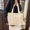 Üniseks Kanvas Omuz Çantası Büyük Kapasiteli Tote Fermuarlı Kapatma İş Seyahat Kolej Sokak için Günlük El Çantası