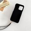 For iPhone 16 Pro Case Zipper Card Slots PU Leather Phone Back Cover with Wrist Strap