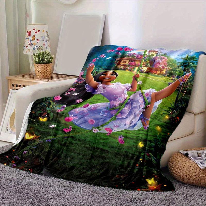 1pc, Enchanting Garden Adventure: A Magical Home Decor Gift Cozy Flannel Blanket for Bedroom, Living Room, Travel, Camping, Car