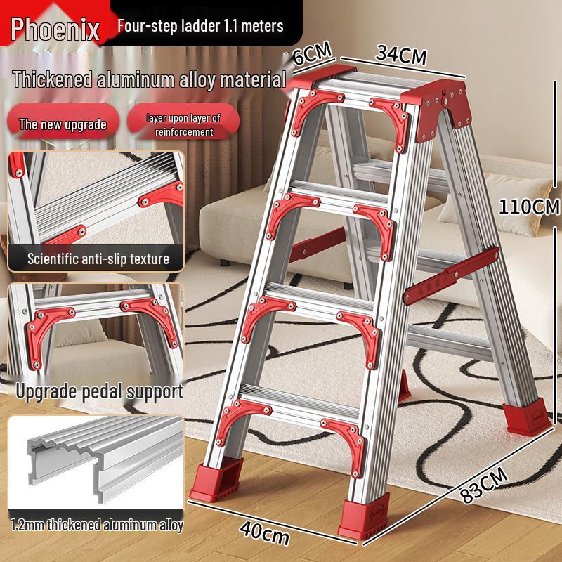 Aluminum Multifunctional Telescopic Folding Ladder: Portable, A-Frame, Household & Engineering Use