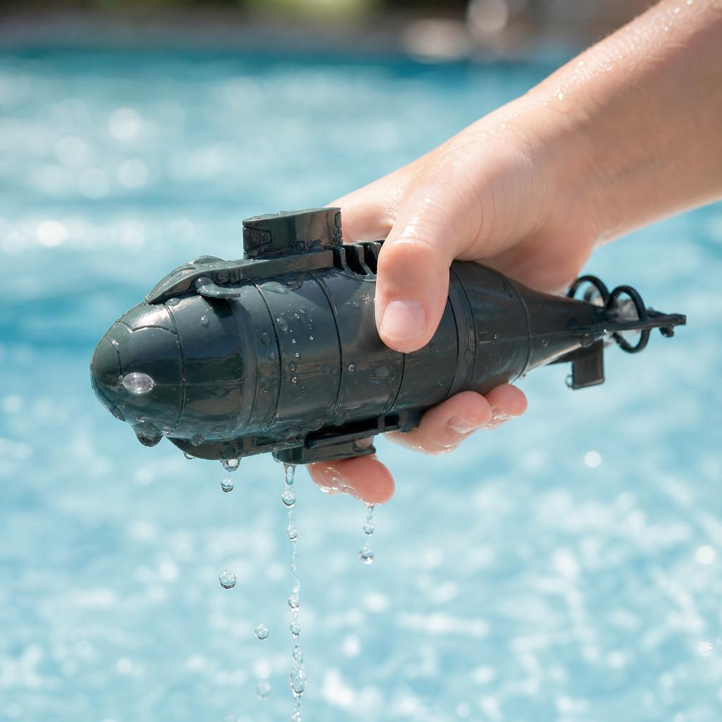 Remote Control Mini Submarine Six Channel Wireless Electric Underwater Toy Boat for Kids Bath Pool Aquarium Play