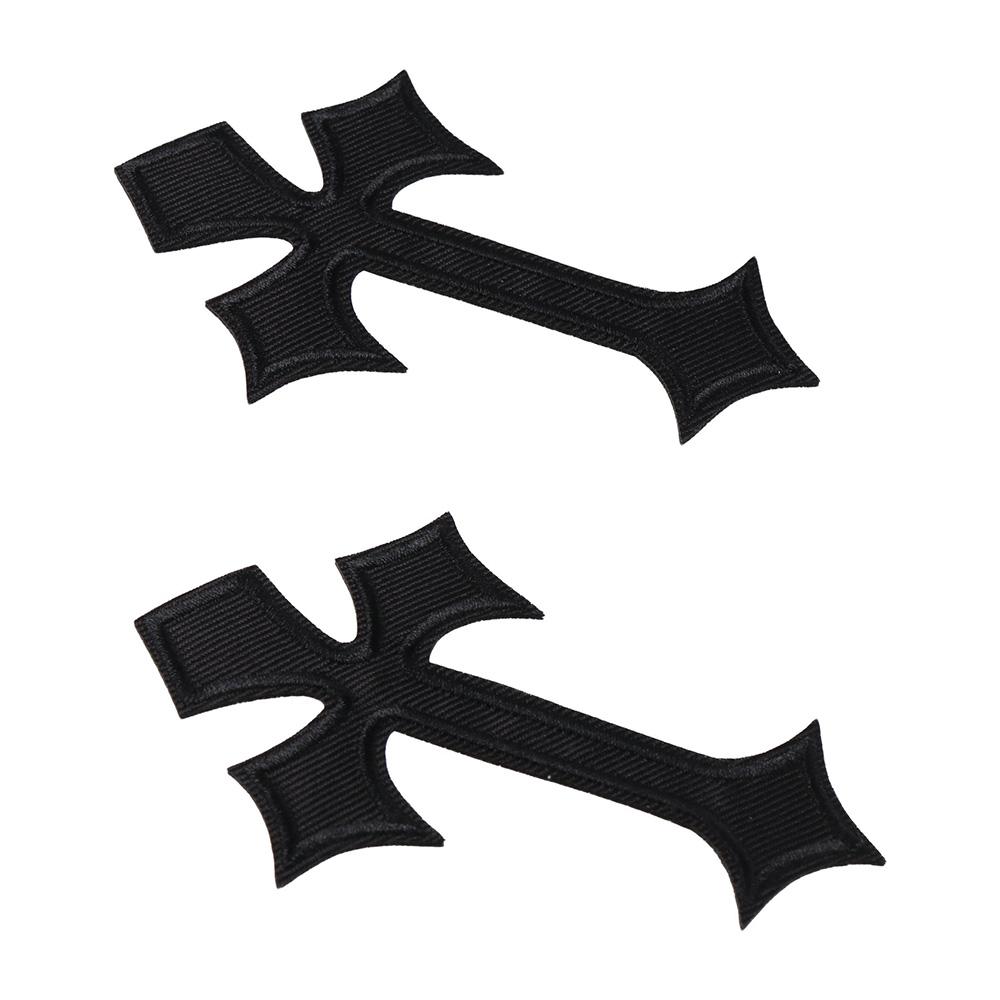 

20pcs Black Cross 20pcs Applique Personalized Embroidered Hats