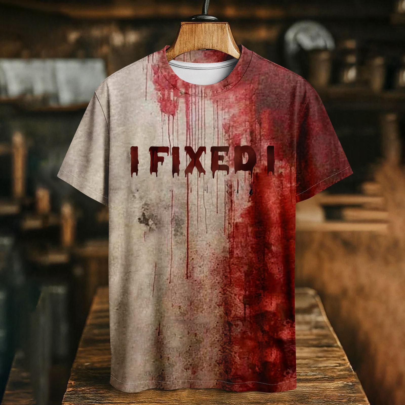 

Женские футболки с V-образным вырезом на Хэллоуин, футболки со смешным принтом, футболки с графикой крови, топы с осенним принтом L