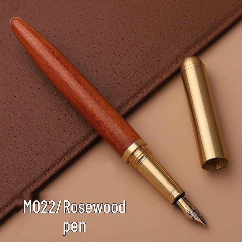 Retro Bamboo & Metal Pen: High-End Ballpoint, Fountain, Signature for Business or Graduation Gifts