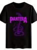 Retro Rock Band Graphic T-shirt - Pantera Snake Design