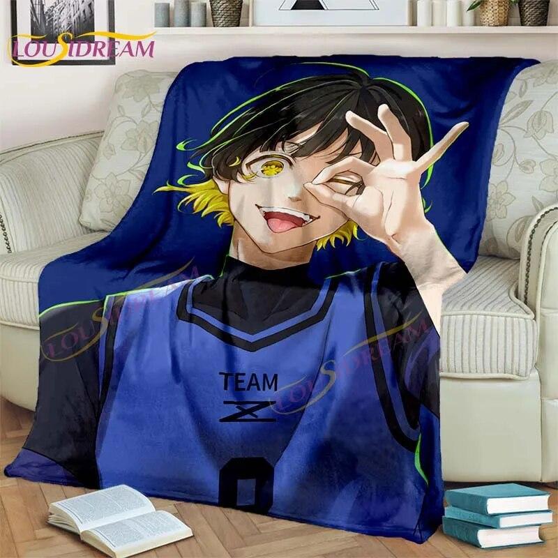 Anime Blue Lock Blanket 3D Cartoon Flannel Blanket Chigiri Hyoma Isagi Yoichi Blanket for Bed Sofa Child Adult Blanket Boy Gifts