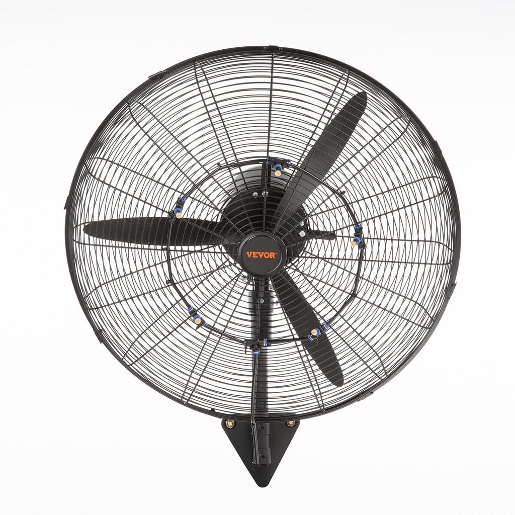 24" Oscillating Wall Mist Fan Metal 3 Speeds 115W