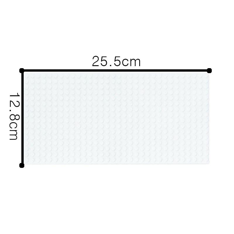 16x32 Double-sided Base Plate Base Plate Transparent ideal for Figures Construction Bricks Playthings ideal for Kids City Plates Plastic Material