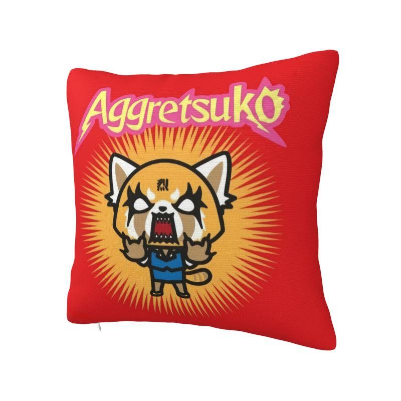 Custom Japan Anime Aggretsuko Cartoon Pillow Case 40x40cm Decor Home Modern Cushion Decoration Salon Square Pillowcase