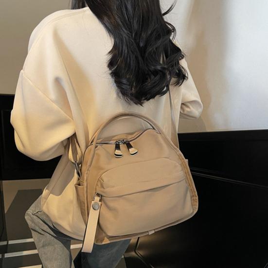 Women Casual Crossbody Bag Zippered Handbag with Adjustable Shoulder Strap Purse with Top Handle for Commuting Running Errands