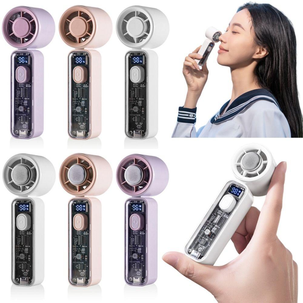 High Wind Speed Handheld Mini Fan Ice Cool Function Small Air Cooler Indoor Outdoor Use