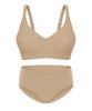 Elleuineoweeo [Glamour Fit] Shading Bra & Panty Set - Skin