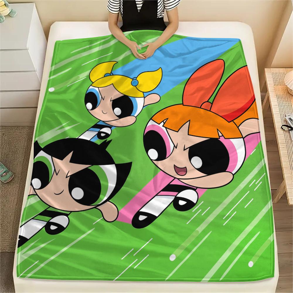 

Cute Powerpuff Girls Blanket, Lovely Throw for Home Decoration, Exclusive Gift for Cartoon Lovers.chl 75x90cm