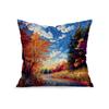 Herfst Abstract Schilderij Kussensloop Bedrukt Polyester 45x45cm Sierkussenhoes Decoratief Bankkussen Kussenhoes Woondecoratie