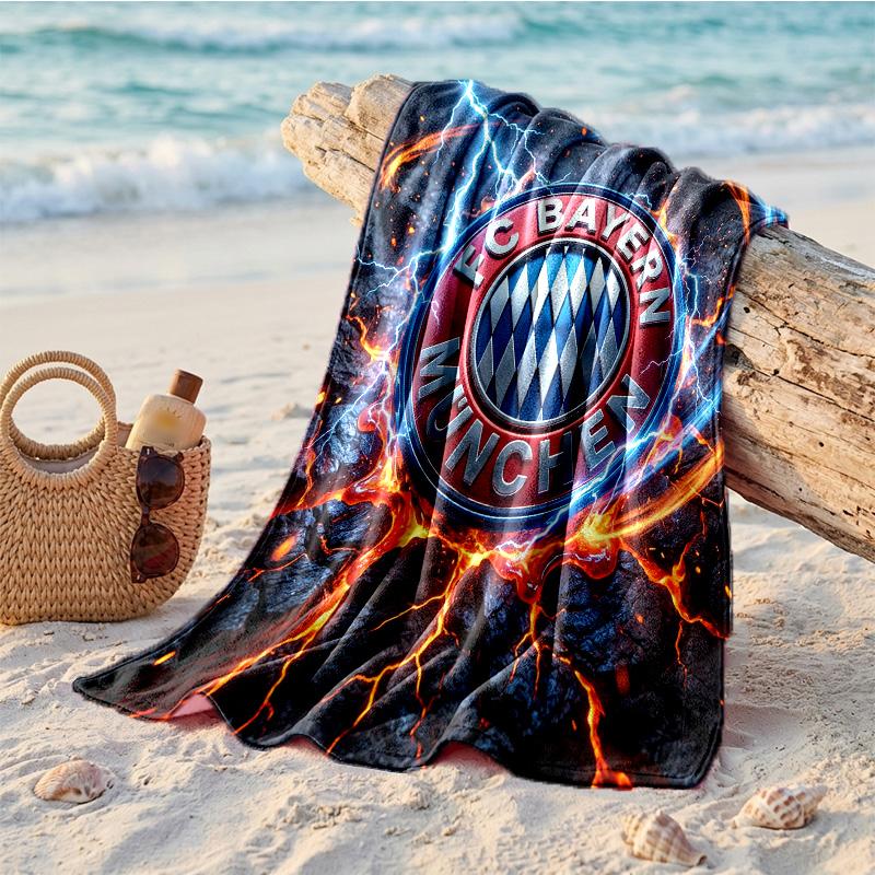 Asciugamano da Spiaggia in Microfibra con Stampa Bayern Monaco Asciugatura Rapida Assorbente Grande Asciugamano per Spiaggia Nuoto Viaggio
