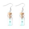 Retro Alternative Necklace Glow Ghost Necklace, Glow-in-The-Dark Bottle Pendant, Cute Unique Earrings Earrings, Gothic Halloween Jewelry for Women Men