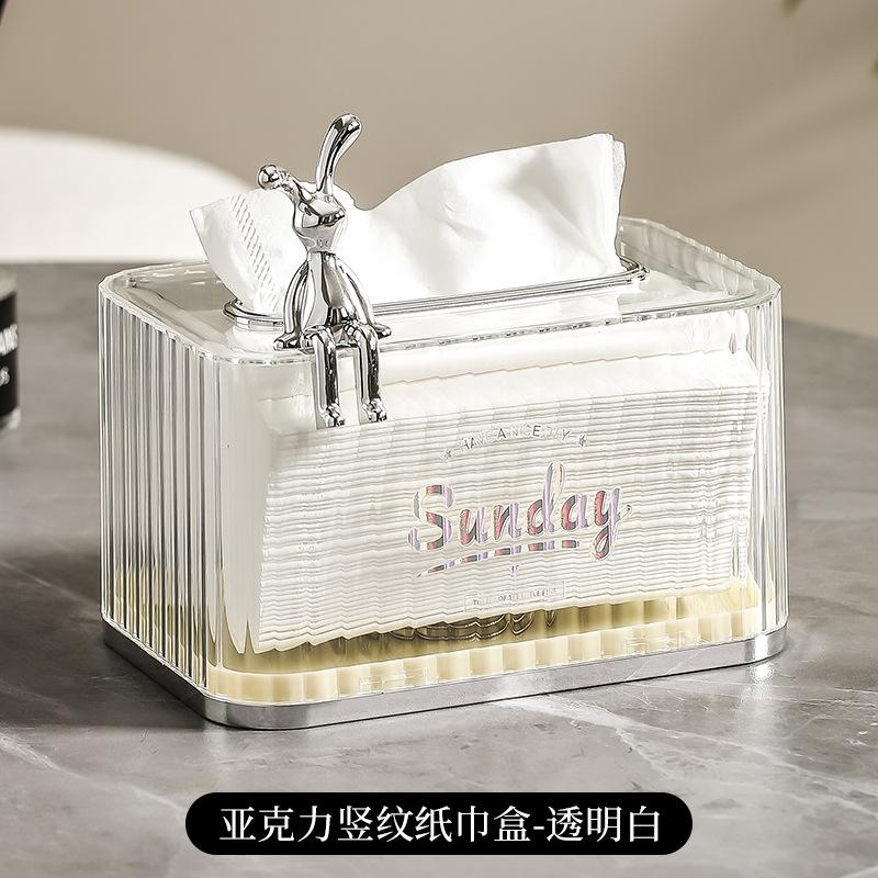 Home Decoration Luxury Tissue Box Living Room Home Spring Paper Box Wall-mounted Creative Desktop Lifting Napkin Storage Box