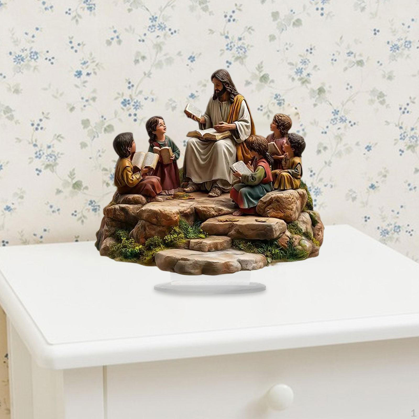 

2D Иисус Святой Фигура Украшения Акриловый Настольный Знак Художественное Произведение Коллекционирование Праздничный Плоский Рабочий Стол Jesus Giving Lecture