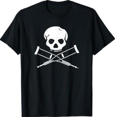Jackass Schädel und Krücken Grafik T-Shirt S-5XL