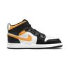 Air Jordan 1 Mid PreSchool 'Black University Gold' (Unisex) White / Black / Pollen Kids' Basketball Shoes 640734 177