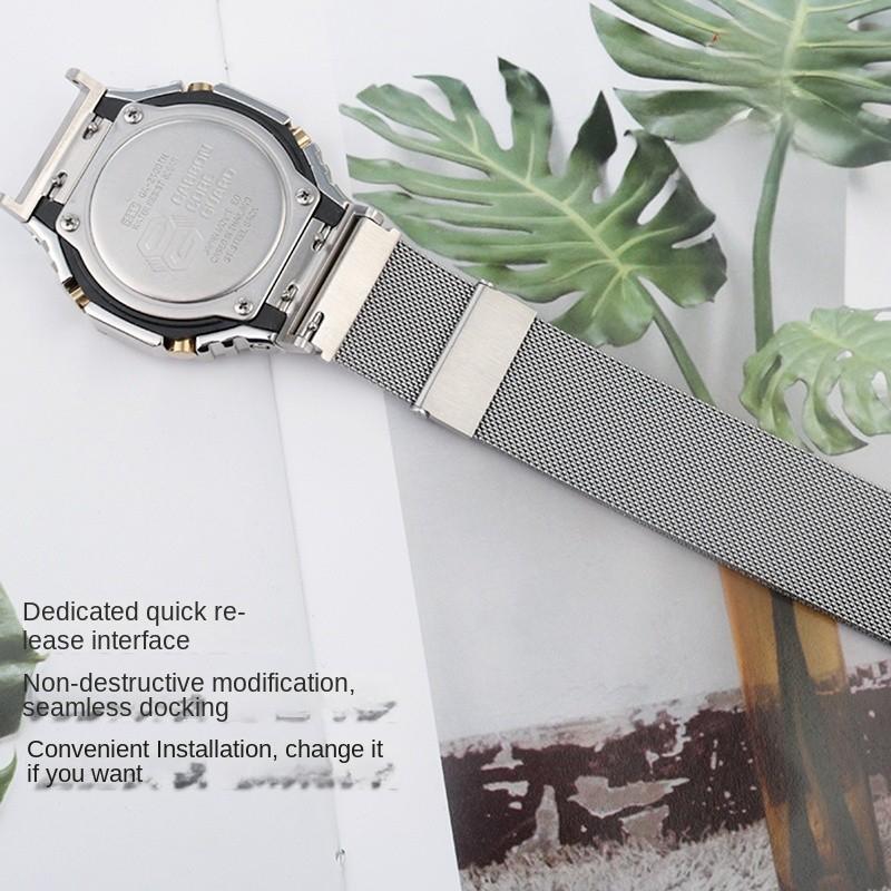Per Casio Farm Oak GA2100 GM2100 GA2110 Cinturino modificato in metallo per orologio GST-B200 Rete milanese Acciaio inossidabile Cinturino Braccialetto a catena