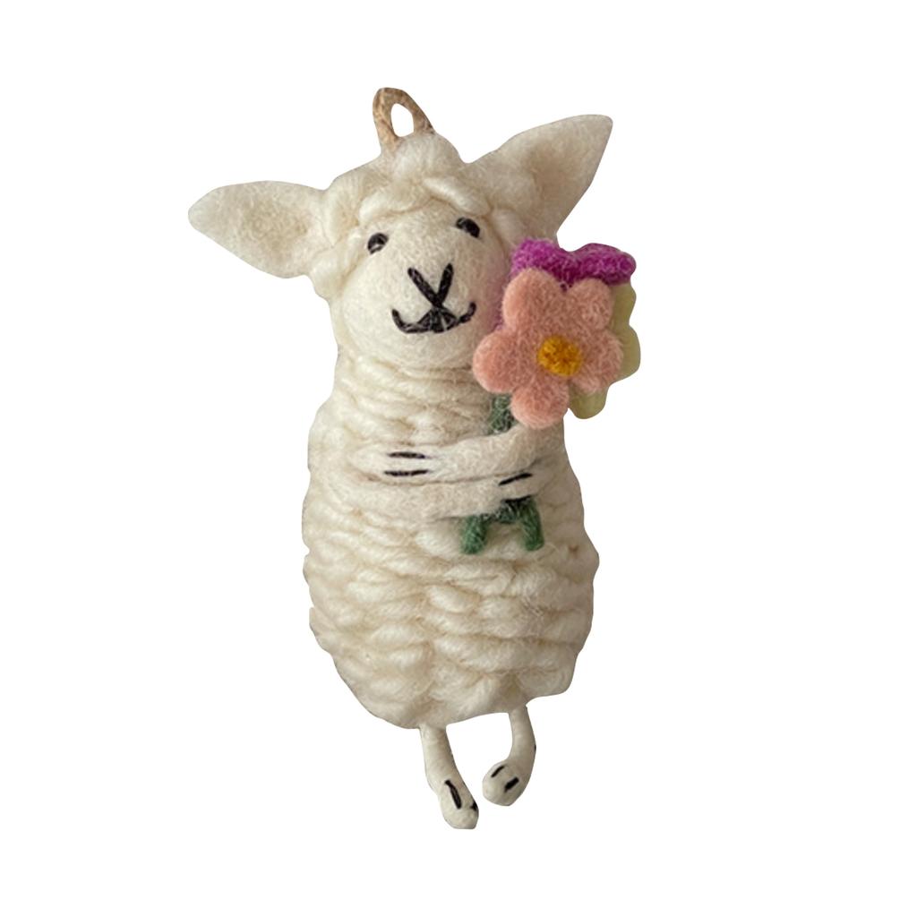 Cute Sheep Wool Pendant, Doll Accessory, Animal Doll Keychain, Bag Charm