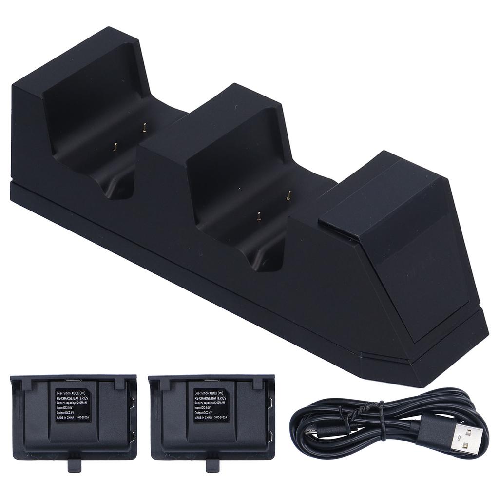 SND‑400 Controller Charging Stand 2 Unit Controller Charger with 2 Rechargeable Battery for Xbox One