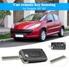 2 Buttons Flip Folding Key Case Black Remote Flip Folding Key Shell Cover Case for Peugeot 207 307