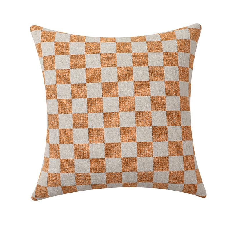 New Checkerboard Grid Single-sided Pillow Cushion Cover Geometric Simple Pillow Cover