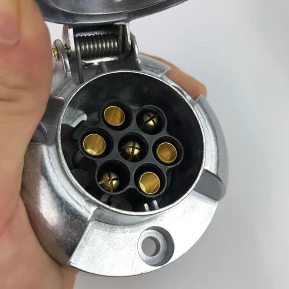 Round Adapter Towbar Trailer Plug Aluminium Zinc Zinc Alloy Towing Electrics Adapter For Caravan