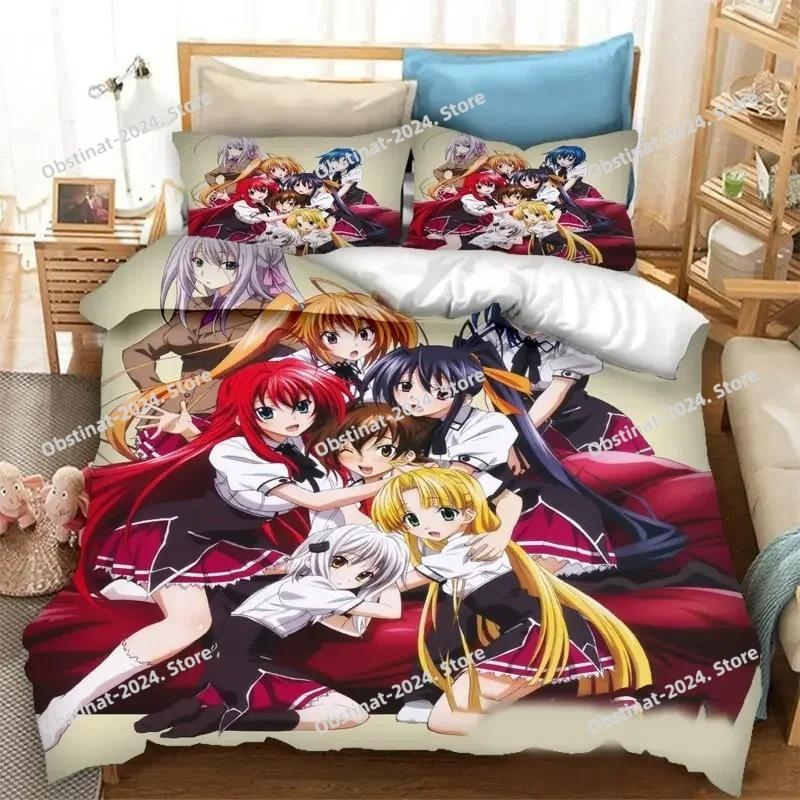 Anime High School DxD Bedding Set Printed Duvet Cover Pillowcase Single Double Style Queen King Size Sets