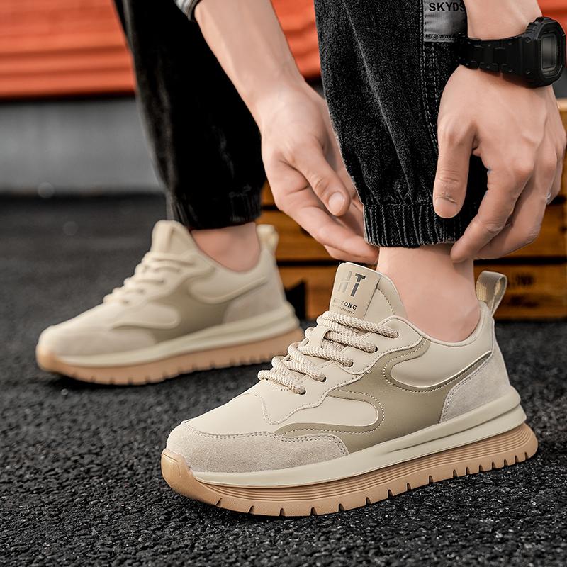 Fashion New Men's Sports Shoes Comfortable and Versatile Daily Style Outdoor Leisure Handsome Youth Thick Soled Height Increasing Shoes
