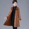 Winter Coat Plus Velvet Thickened Autumn and Winter Leather Women's Western Style Age-reducing Fashion Fur One-piece Women's Mid-length Coat
