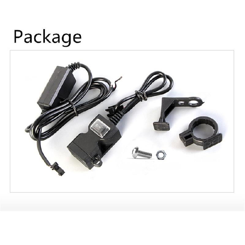 Dual Usb 31A Motorcycle Handlebar Rear Mirror Phone Power Charger Outlet Socket