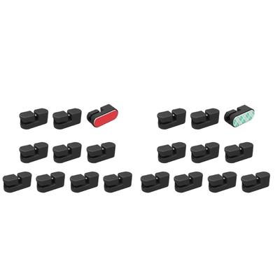 10 Pièces Organiseurs de Support de Fil Gestion des Cordons Support de Câble Clip de Cordon Solide Extérieur pour Câble d'Alimentation Câble de Chargement USB