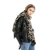 Leopard Print Faux Cashmere Warm Fashionable Versatile Women Scarf