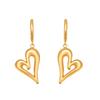Korean Heart Pendant Earrings: Fashionable Titanium Steel Geometric Ear Cuffs, Chic Luxury Jewelry for Women