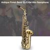 Btuty High Grade Antique Finish Bend Eb E-flat Alto Saxophone Sax Abalone Shell Key Carve Pattern