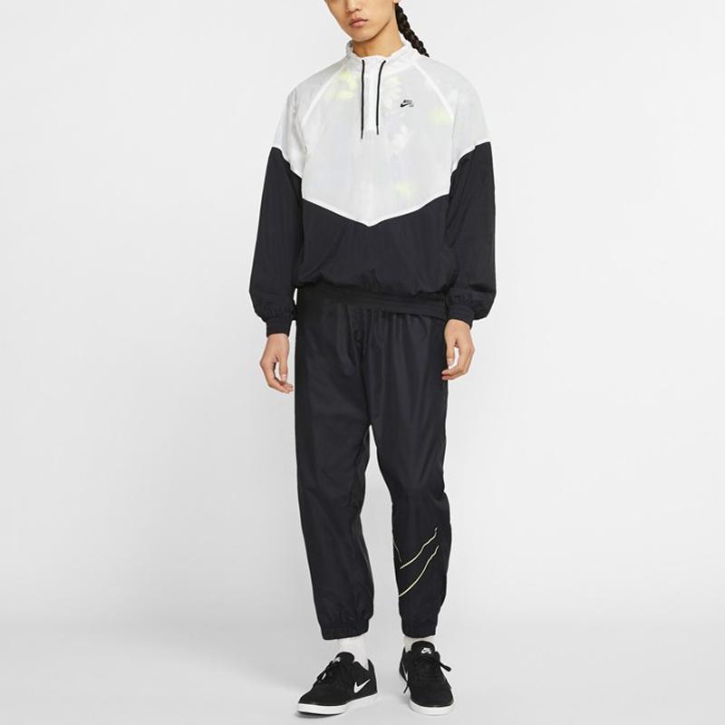 Nike SB Spliced Half-Zip Long Sleeve Pullover Skate Jacket Men Jackets Multicolor CI7106-010