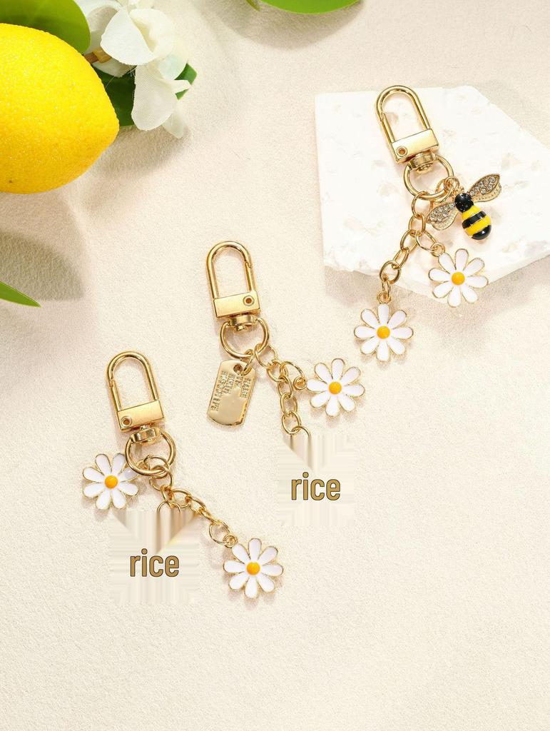 Colorful Daisy Keychain Pendant - Cute Student Bag Charm