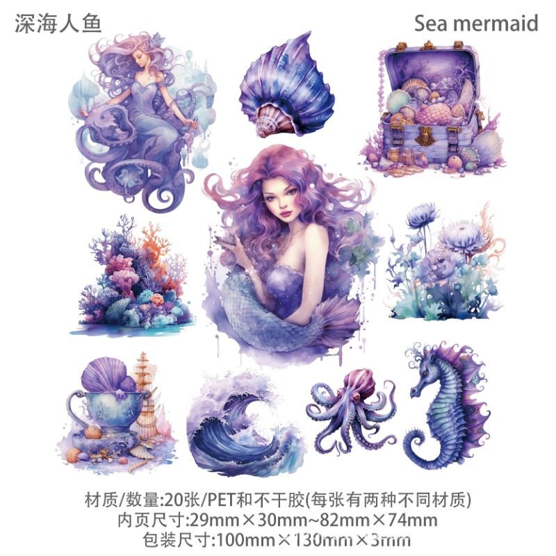 Retrostory Mermaid God Series Sticker Pack For Journaling Scrapbooking