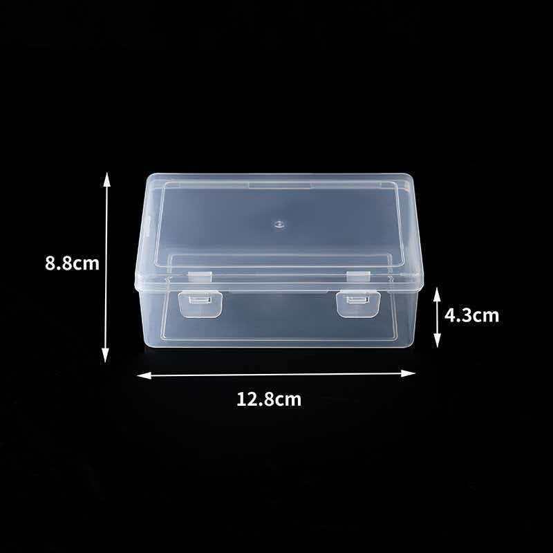 Transparent Rectangular Plastic Storage Box for Hardware and Jewelry Components