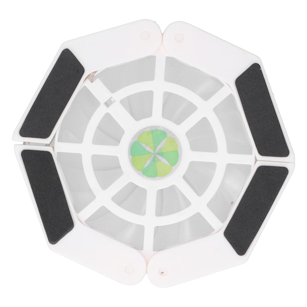 Laptop Cooler Pad with Luminous Large Fan USB Notebook Computer Foldable Stand DRS08(White )