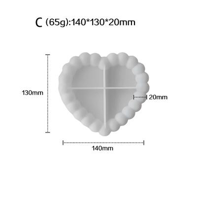 Bubble Storage Tray Silicone Mold Round Flower Cloud Heart Shape DIY Gift Casting Mould Coaster Silicone Mold