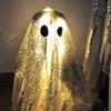 Sequin Fabric Ghost Tabletop Decor Halloween Shiny Ghost Figurine for Halloween Bedroom Desktop Home Decor