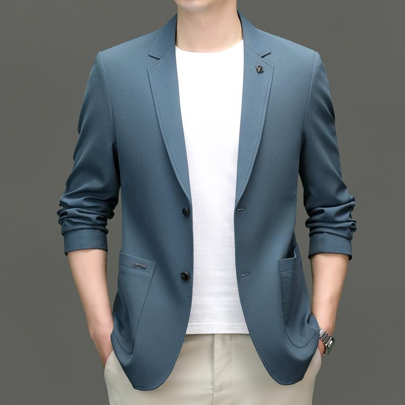 New Solid Color Suit Jacket for Men, Korean Version, Trendy, Fashionable, Slim, Business Casual, Single Suit, Casual Suit