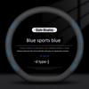 Steering Wheel Cover, Non-Slip, Sweat-Absorbent, Ultra-Thin, Round D-Shaped, Breathable, Universal for All Seasons, Genuine Leather, for Men and Women
