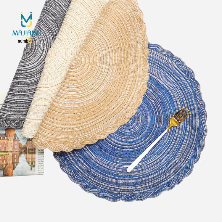 Nordischer Baumwollspitzen-Runder Platzset