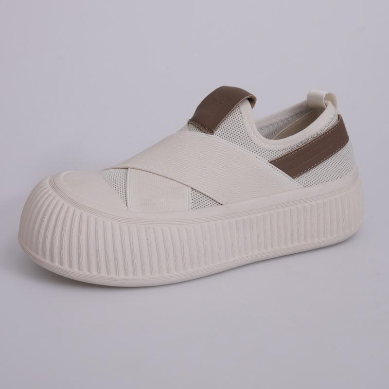 Flygende vevde pustende dukkesko dame nye muffinsbunn mesh pustende fritidssko brødsko